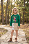 Green Christmas character printed long sleeve top. TPG60763 Bre