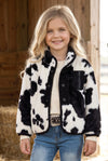 Black & White cow printed girls jacket. TPG60776 SOL