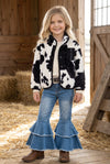 Black & White cow printed girls jacket. TPG60776 SOL