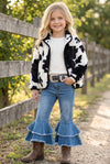 Black & White cow printed girls jacket. TPG60776 SOL