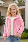 LT. Pink animal printed girls cozy jacket. TPG60778 AMY