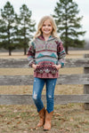 (UNISEX) Geometric printed pullover with hoodie. TPG65113041-ST