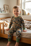 Mini Hunter printed boys pajamas set. BLP0505-12-AMY