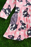 🔶PUPPY PRINTED ON PINK DRESS WITH SIDE POCKETS. DRG051523004-JEANN
