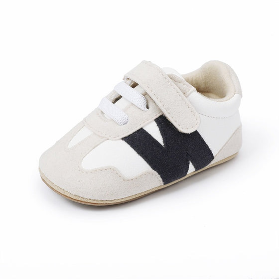 Cream N baby shoes w/ Velcro for easy on & off. YSA051