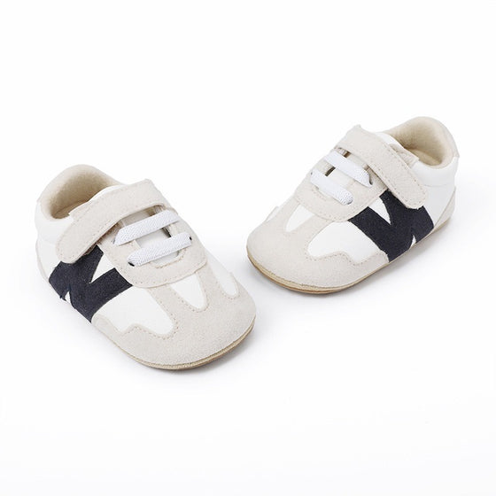 Cream N baby shoes w/ Velcro for easy on & off. YSA051