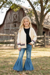 Ivory western knit cardigan. TPG60606 MON