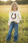 Straight cut denim pants w/ adjustable waistband & distressed hem. PNG60322 Jean
