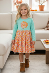 Turkey applique tiered dress. DRG63401 AMY
