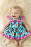 Howdy checkered & concho printed baby bodysuit. RPG61190 SOL