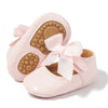 Lt.Pink with front bow infant shoes. HMZ1615P