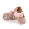 Lt.Pink side bow dressy infant shoes. HM2617