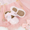 Lt.Pink with front bow infant shoes. HMZ1615P