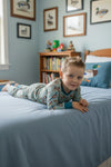 Green mallard printed boys pajamas set. BLP0425-25-AMY