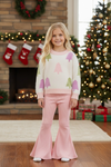 Light pink ribbed bell bottoms. PNG50372 MON