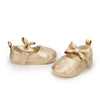 Metallic Gold infant shoes with velcro. HMZ161G