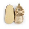 Metallic Gold infant shoes with velcro. HMZ161G