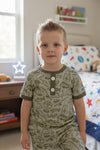 Gone Fishing printed pajamas. BSPO0425-4-JEAN