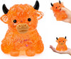 Cute glittery squishy highland cow-Sensory toy.