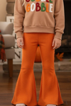 Orange ribbed bell bottoms. PNG50375 MON-
