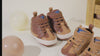 3 Tone apricot pleather baby shoes. CG5172