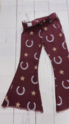 HORSESHOE & STAR PRINTED BOOTCUT DENIM JEANS. PNG25153009-LOI
