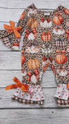 Cute pumpkin printed girls romper. RPG53658 AMY