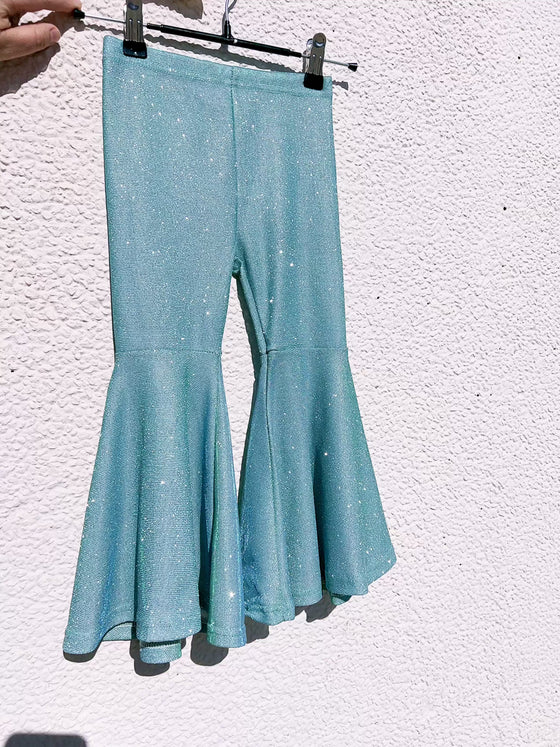 Mint shimmery bell bottoms. PNG50033 NAY