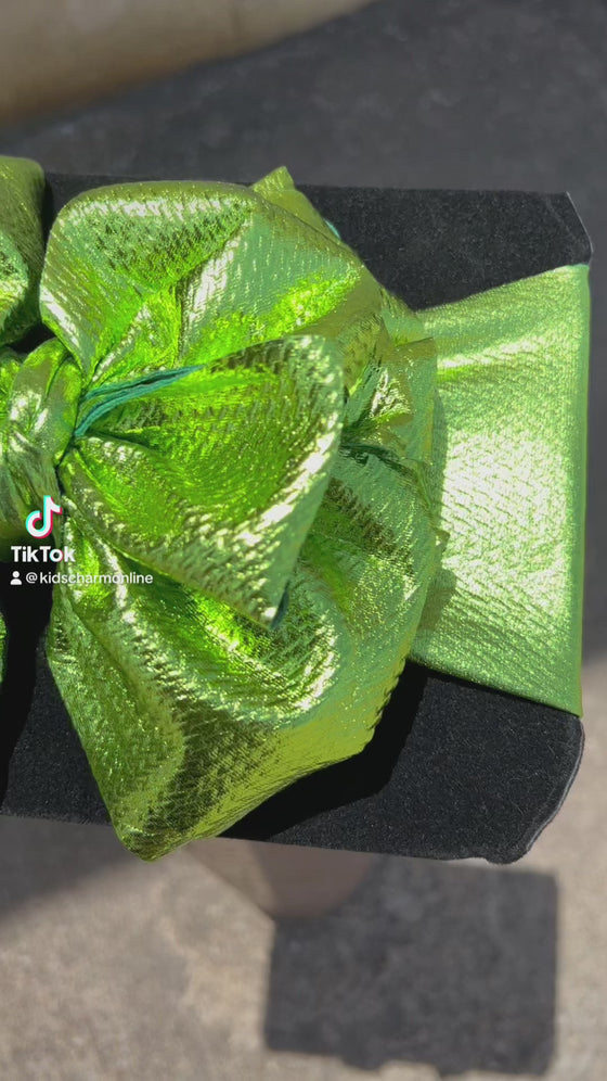 Metallic Dark green baby to toddler headband. 2pcs/$10.00 F-DLH2441K