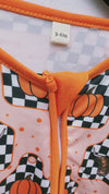 Cow tag boys baby romper/ Halloween-Fall. LR062402-SOL