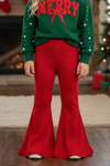 Red ribbed bell bottoms! PNG50370 AMY
