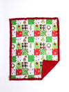 50" X 60" Grin* Fleece blanket. With fleece trim BL072304-