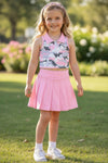 Camouflage top & pink skorts. Hi-Performance fabric.  GSD013008-AMY