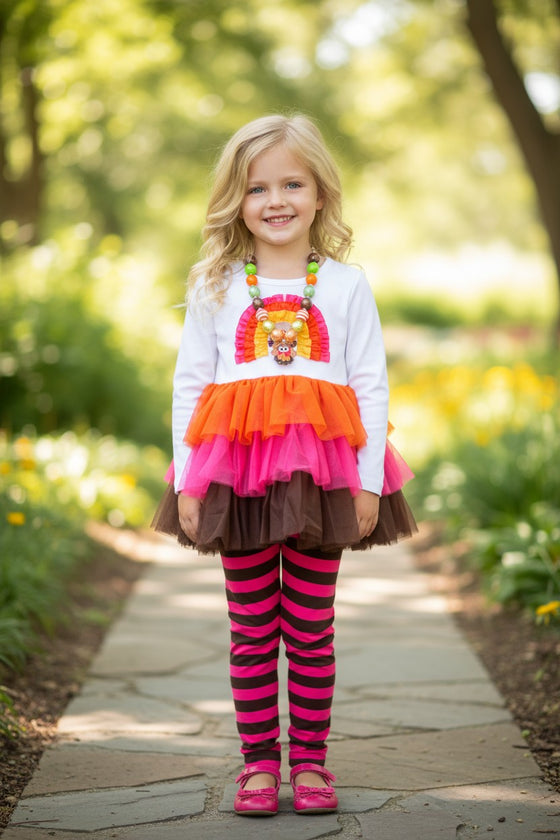 Thanksgiving ruffle tunic and cute leggings. CXCKTZ-210-121190 SOL