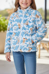 Soft fleece western printed zip up jacket. (unisex) TPG51036 SOL