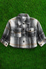 BLACK & WHITE PLAID WITH MUSTARD LINE PRINTED BUTTON UP SHIRT. TPG651522240-SOL