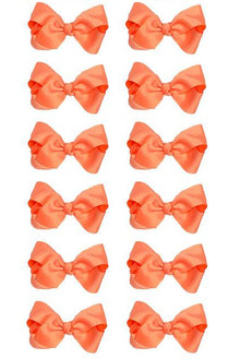  CORAL ROSE BOWS 5.5IN WIDE 12PCS/$6.50 BW-210-5