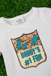 🔶DADDY'S #1 FAN TEE WITH FRINGE BOTTOMS. OFG251323128-AMY