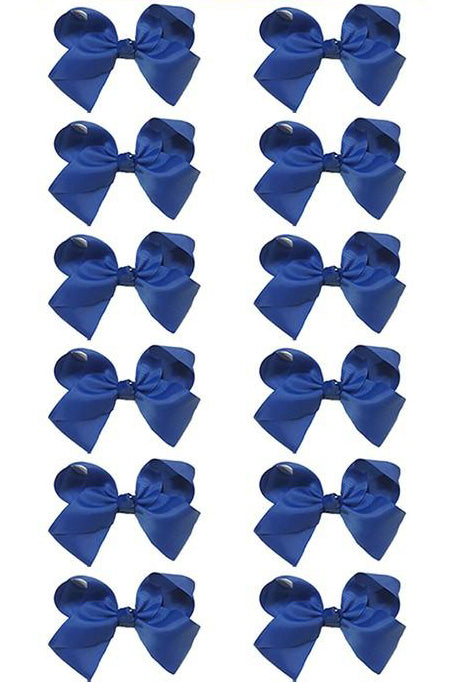 ELECTRIC BLUE BOWS 5.5IN WIDE 12PCS/$6.50 BW-352-5