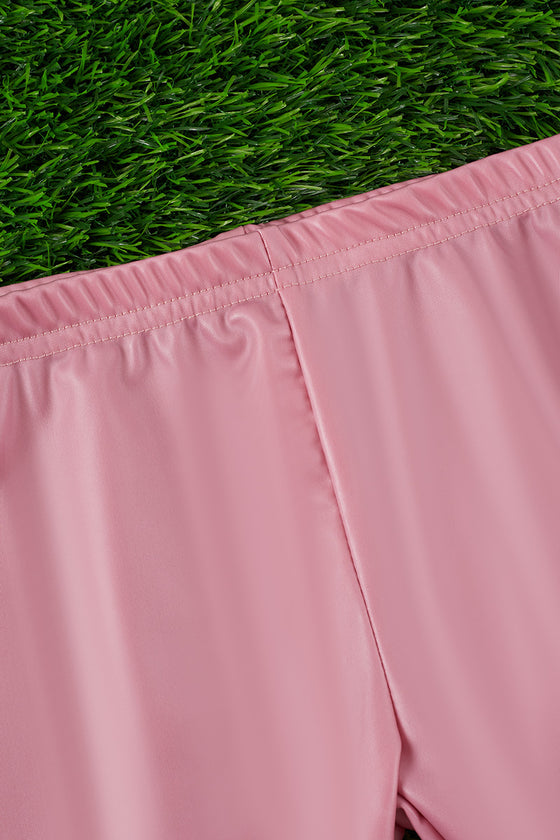 BLUSH FAUX LEATHER DOUBLE LAYER BOTTOMS. PNG65153002-JEANN