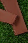 CHOCOLATE BROWN FAUX LEATHER LEGGINGS. PNG65153006-SOL