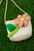 GIRLS MINI PURSE W/ A STUFFED FLOWER. BBG25143001