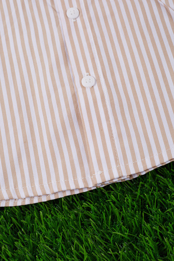 HORSE  AMBROIDERED COLLAR SHIRT WITH STRIPES. TPB251523003-JEANNE