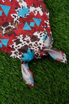 BROWN COW SPOTTED W/ AZTEC PRINTED BABY GOWN. PJG15113006-ONE SIZE