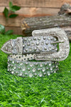 Silver RHINESTONE & GLITTERY BELTS FOR KIDS.  BELT-2021-E