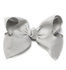  METAL GRAY 7.5" WIDE HAIR BOWS. 12PCS/$18.00 BW-017-P