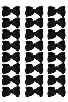 BLACK BOWS 4IN WIDE BOWS 24PCS/$7.50 BW-030-4