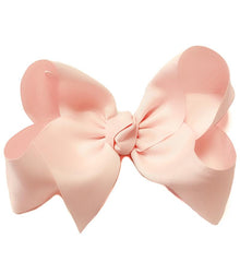  LT. PINK 7.5" WIDE HAIR BOW . 12PCS/$18.00    BW-117-P