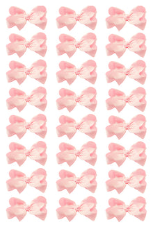  PEARL PINK 5 IN WIDE BOWS 12PCS/$6.50 BW-123-5
