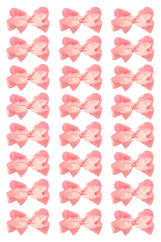 PINK BOWS 4IN WIDE 24PCS/$7.50 BW-150-4